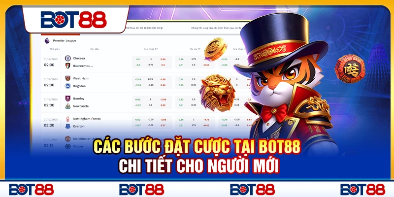 Các bước đặt cược tại Bot88 chi tiết cho người mới