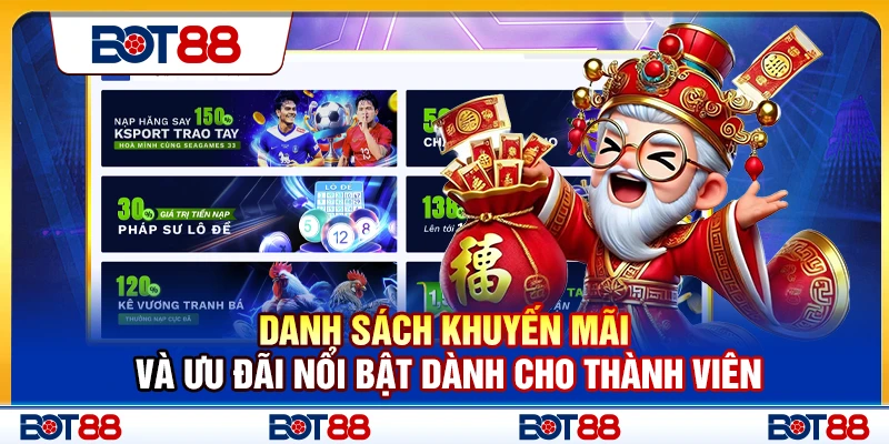 Danh sách khuyến mãi và ưu đãi nổi bật dành cho thành viên